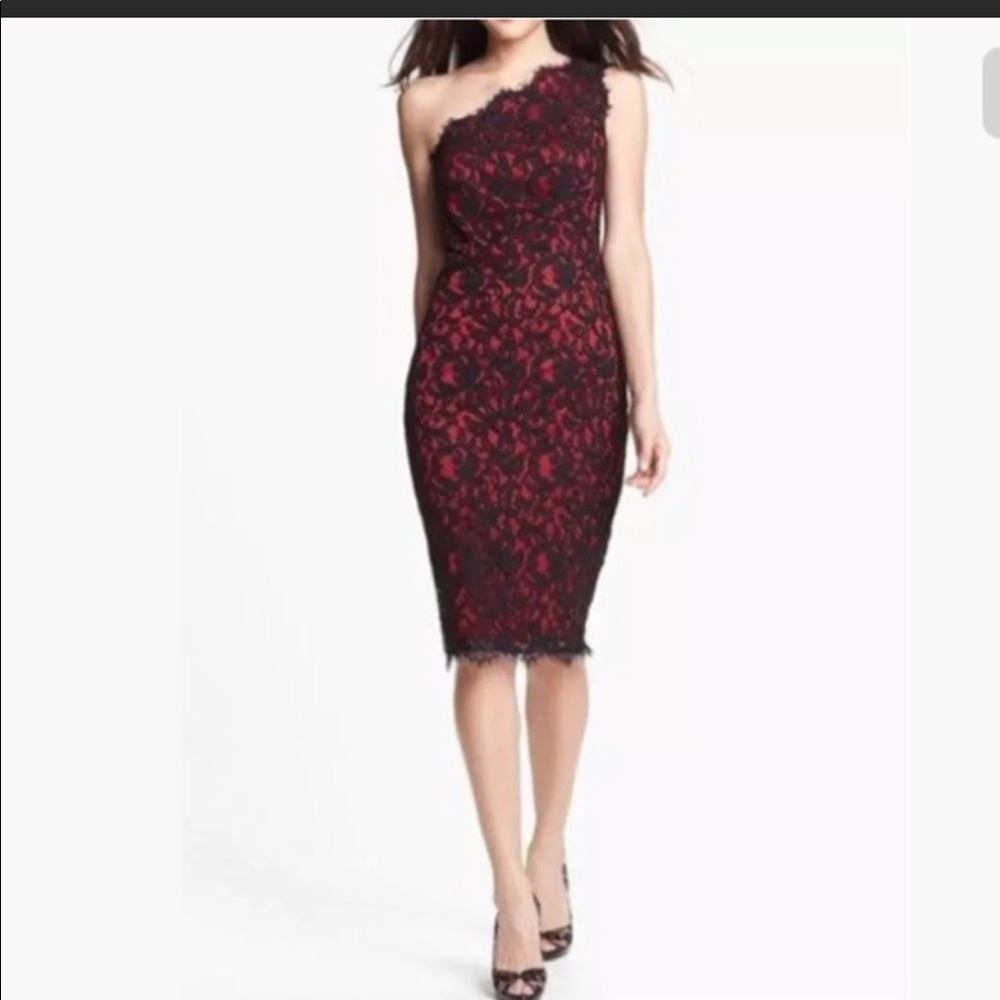 One shoulder Tadashi dress - beautiful!!